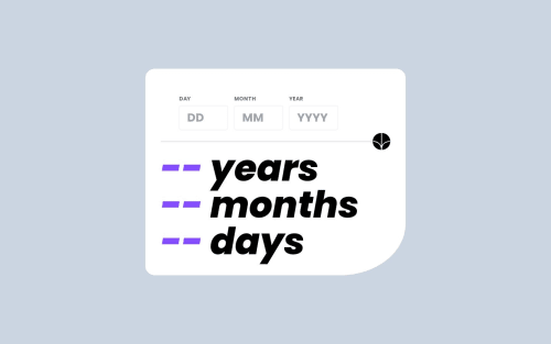 Age calculator built using react and tailwind coding challenge solution