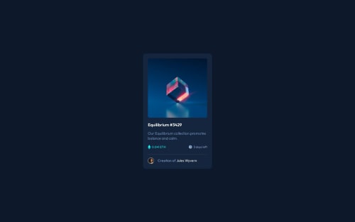 Frontend Mentor | NTF preview card - HTML e CSS responsivos coding ...
