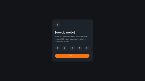Interactive Rating Component with css and Js coding challenge solution