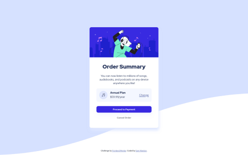My Order Summary Card coding challenge solution