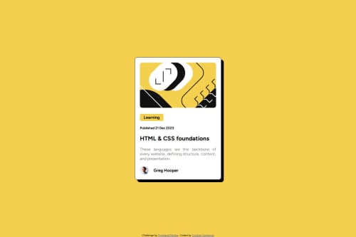 Blog Preview Card coding challenge solution
