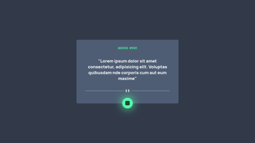 Responsive advice generator using API coding challenge solution ...
