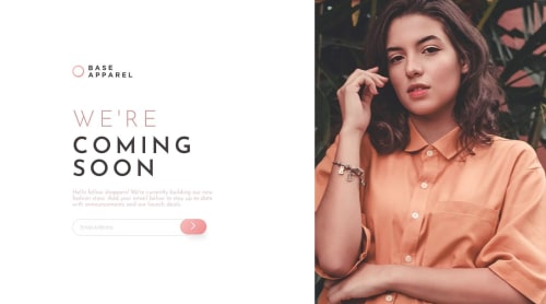 Coming soon page with Email validation using HTML, CSS and JavaScript ...