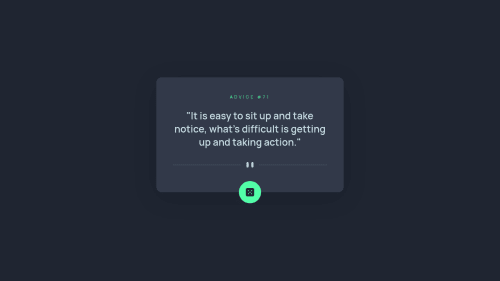 Advice Generator App (HTML | CSS | JS Vanilla (with animejs library ...