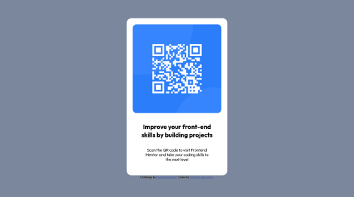 Qr Code HTML e CSS only coding challenge solution
