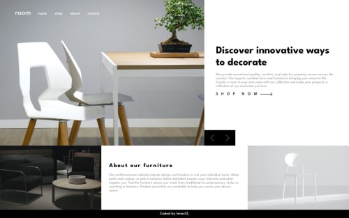 Room homepage using HTML | CSS | JS coding challenge solution
