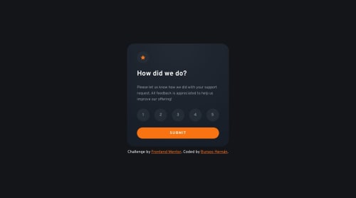 Interactive Rating Component made with React.js coding challenge solution