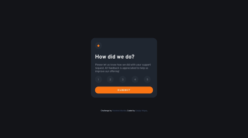 rating-card using html, css, js coding challenge solution