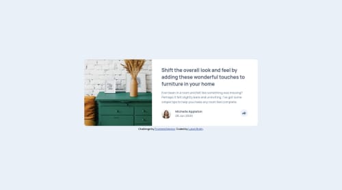 Article preview component - HTML/CSS, JS coding challenge solution