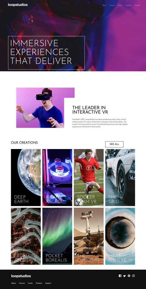 Loopstudios landing page coding challenge solution
