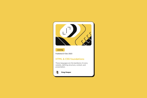 Blog preview card coding challenge solution
