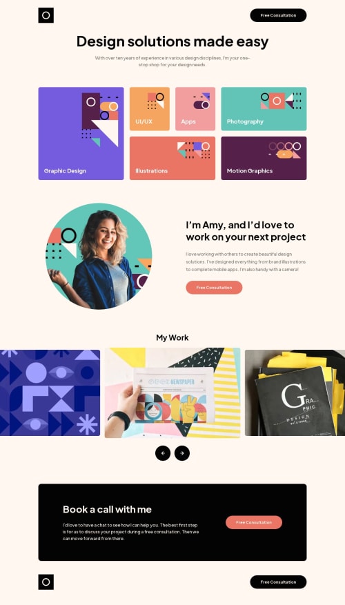 Responsive Single Page Design Portfolio using Next JS & Tailwind CSS ...