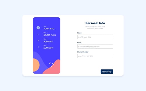 Responsive Multi Step Form Using Reactjs and Tailwindcss coding ...