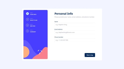 Multi step form with React and Bootstrap coding challenge solution
