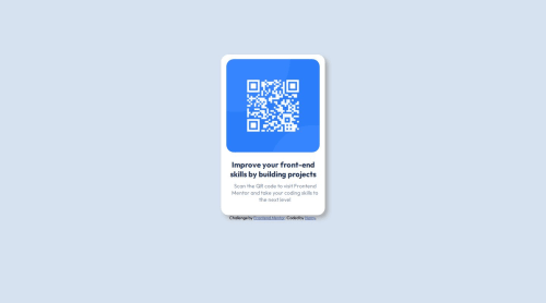 Responsive layout for the QR code challenge coding challenge solution