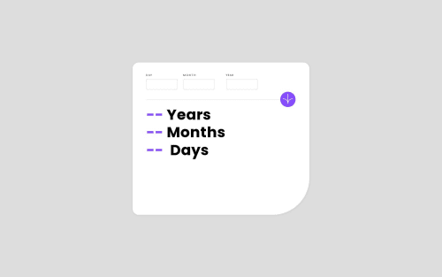 age calculator using css and javaScript coding challenge solution