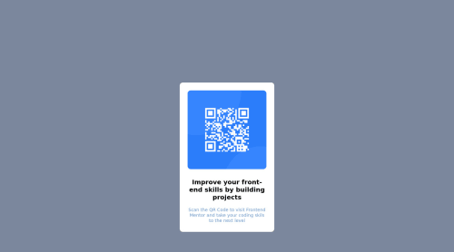 QR CODE CARD coding challenge solution | Frontend Mentor