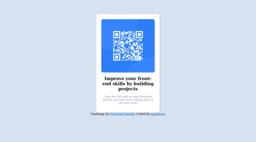 QR code component using html & CSS3 coding challenge solution