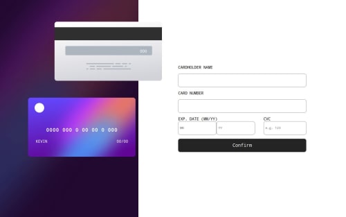 Interactive Card Details Form with React! coding challenge solution