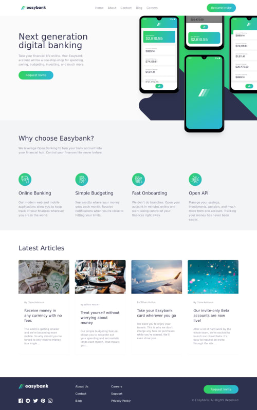 Frontend Mentor | Easybank Landing Page using Tailwind CSS coding ...