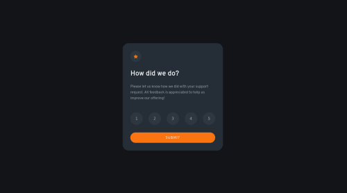 Interactive rating component - Responsive coding challenge solution