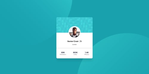 Card profile component using Html CSS Responsive Design coding ...