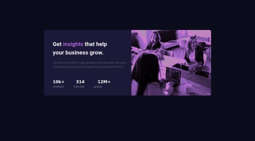 Statistics Card using HTML & CSS coding challenge solution