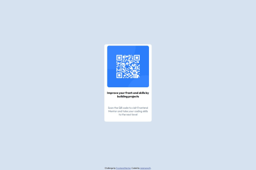 Create QR-code component using HTML and CSS. coding challenge solution