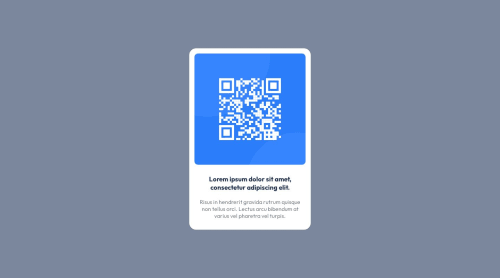 QR Code Card Using HTML and CSS coding challenge solution