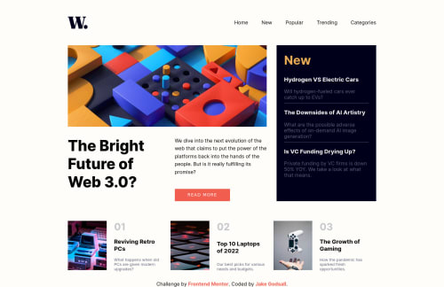 3-viewport layout page using SASS and vanilla JS coding challenge solution