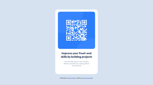 QR Code Component using Semantic HTML and CSS coding challenge solution