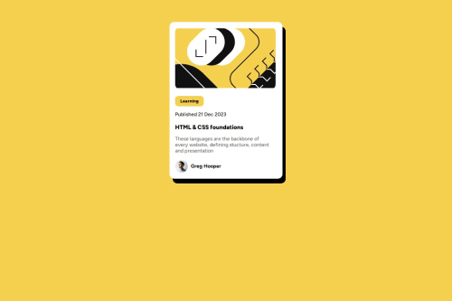 Frontend Mentor | Blog Preview coding challenge solution