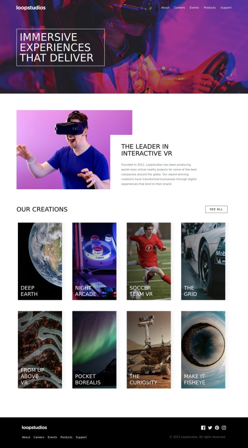 Loopstudio landing page made with React and TailwindCSS coding ...