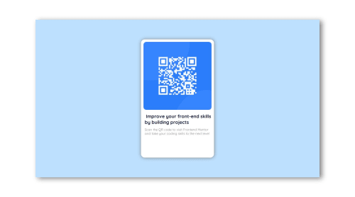 QR-CODE Card design coding challenge solution