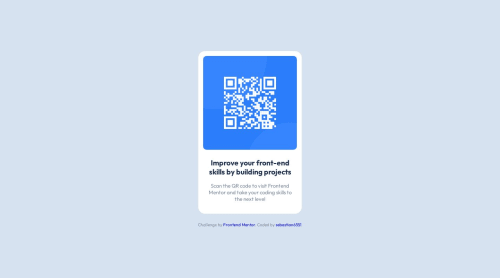 QR code component solution using HTML and CSS coding challenge solution