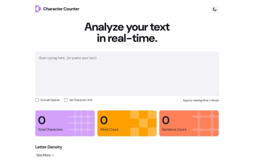 Character Counter using Angular coding challenge solution