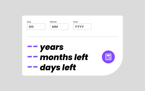 Age Calculator App using HTML, CSS and JS coding challenge solution