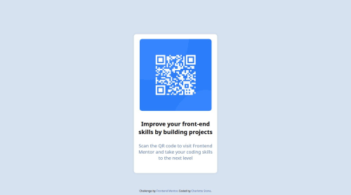 Vanilla HTML & CSS | QR Card Solution coding challenge solution