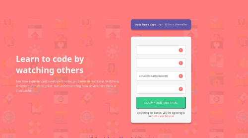 Sign-up Form. coding challenge solution