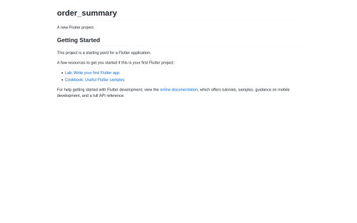 Order summary in Flutter coding challenge solution