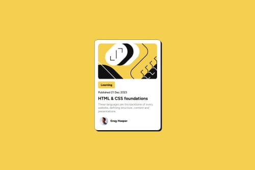 Used CSS flex Box for the layout coding challenge solution