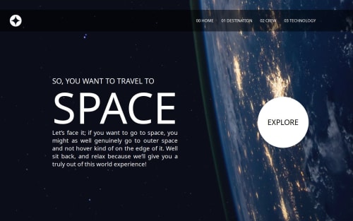 Space Tourism Website - React - Vite - TailwindCSS coding challenge ...