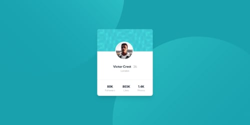 Profile card component, done in react with tailwind CSS coding ...