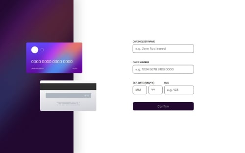Frontend Mentor | Interactive card page with CSS GRID and JAVASCRIPT ...