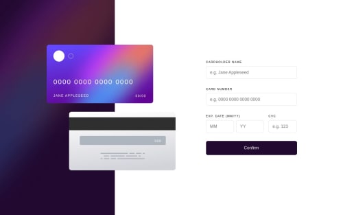 Interactive Card Details Form Main ( HTML, CSS, JS, SASS, RESPONSIVE ...