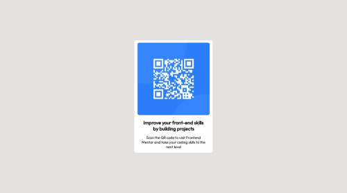 QR code component solution with HTML and CSS coding challenge solution