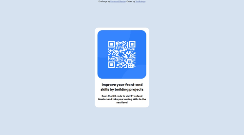Qr cod page using CSS and HTML coding challenge solution