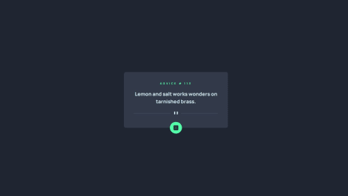 Advice Generator - App coding challenge solution