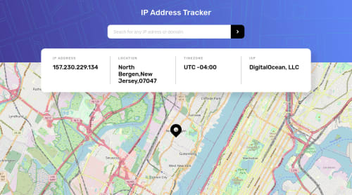 IP tracker using JS and Sass coding challenge solution