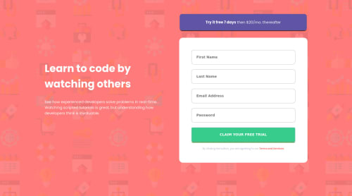 Intro Sign-Up Form coding challenge solution